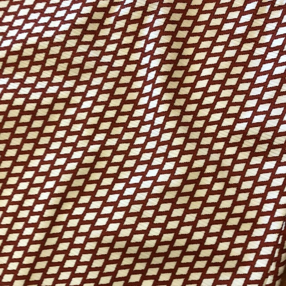 NWT Ann Taylor factory rust & cream geometric print knee length lined skirt sz4 - Picture 2 of 8